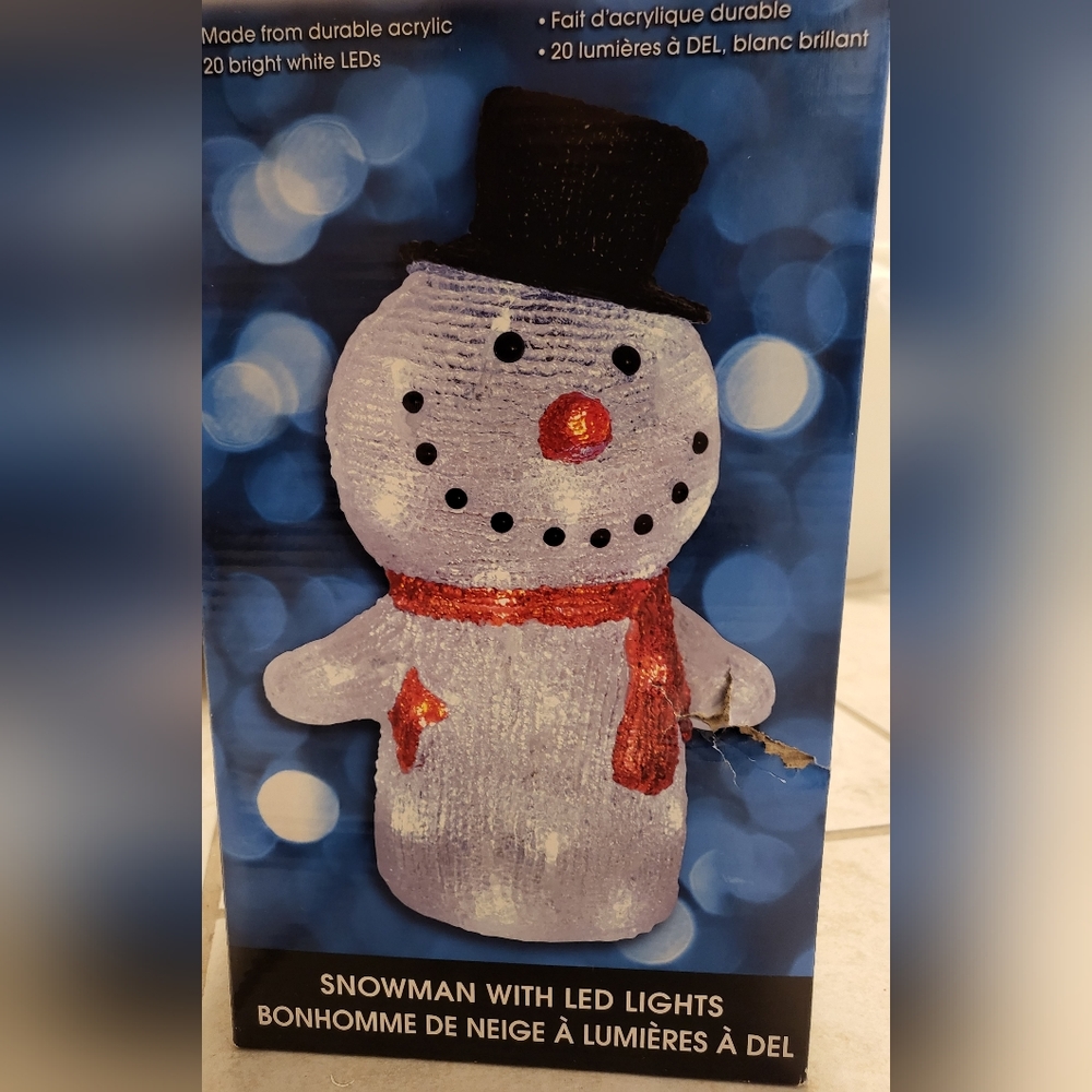 Snowman with LED light for Christmas